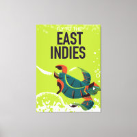 Oost-Indische vintage reisposter kunst.