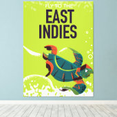 Oost-Indische vintage reisposter kunst. Canvas Afdruk (Insitu (Houten vloer))