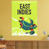 Oost-Indische vintage reisposter kunst. Canvas Afdruk (Insitu (Woonkamer))