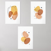 Oost kleuren organische vormen composities muurkunst sets (Voorkant)