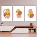 Oost kleuren organische vormen composities muurkunst sets<br><div class="desc">Set van drie posters,  aardkleuren,  organische vormen en composities.</div>