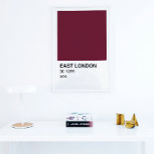 Oost-Londen IJzer - Witte grens Perfect Poster