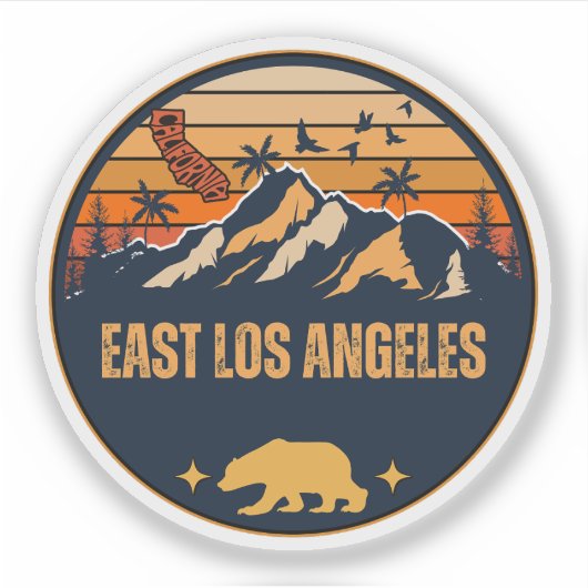Oost-Los Angeles, Californië Sticker (Voorkant)