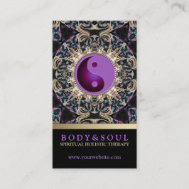 Oost-Paarse YinYang New age Yoga-Visitekaartjes Visitekaartje