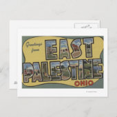 Oost-Palestina, Ohio - Grote letterscènes Briefkaart (Voorkant / Achterkant)