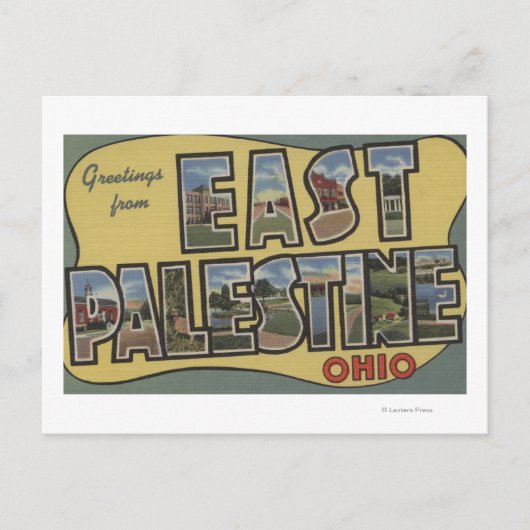 Oost-Palestina, Ohio - Grote letterscènes Briefkaart (Voorkant)