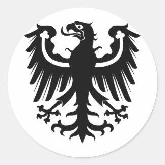 Oost-Pruisische Zwarte Adelaar Ronde Sticker