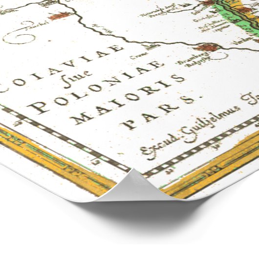 Oost-Pruussia Map Poster (Hoek)