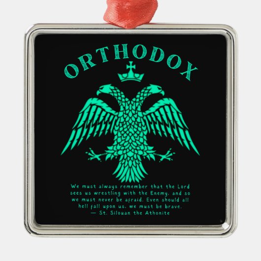 Oost-Russisch-orthodoxe Christelijke Eagle Gift Metalen Ornament (Voorkant)