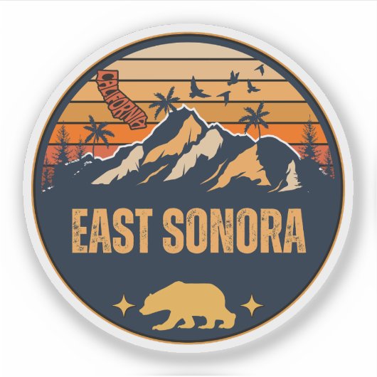 Oost Sonora, Californië Sticker (Voorkant)