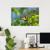 Oost-tijger Swallowtail China Berry Tree Poster (Thuiskantoor)