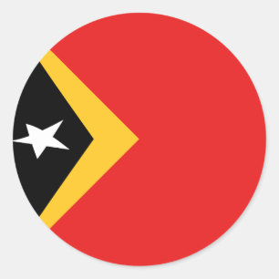 Oost-Timor Fisheye Vlag Sticker