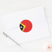 Oost-Timor Fisheye Vlag Sticker (Envelop)