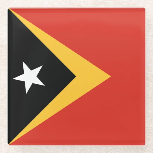Oost-Timor Glazen Onderzetter (Voorkant)