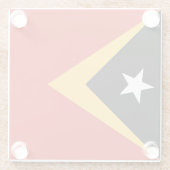 Oost-Timor Glazen Onderzetter (Achterkant)
