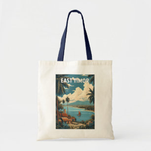 Oost-Timor Illustratie Reis Kunst Vintage Tote Bag
