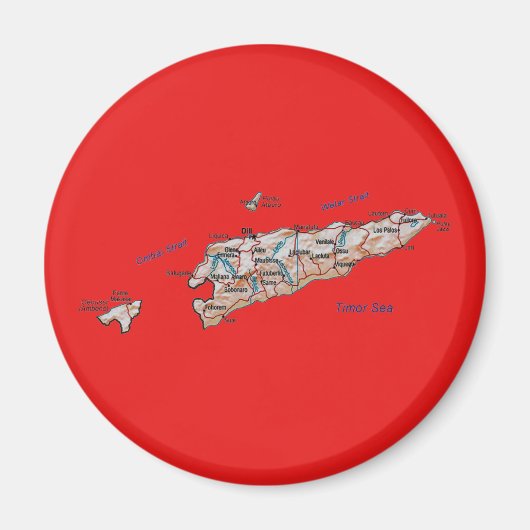 Oost-Timor Kaartmagneet Magneet (Voorkant)