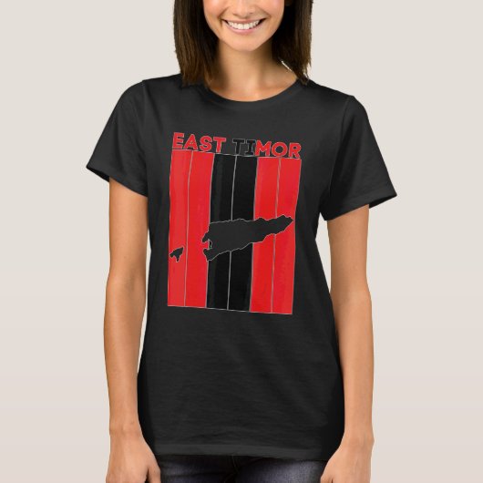 Oost-Timor Landgrenzen T-shirt (Voorkant)
