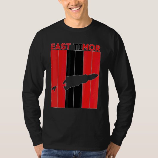 Oost-Timor Landgrenzen T-shirt (Voorkant)
