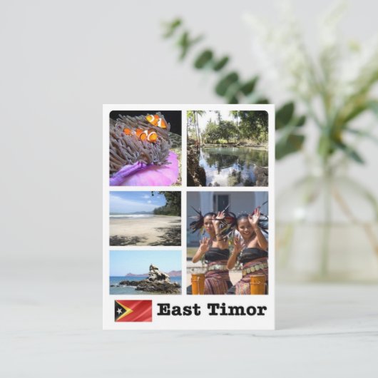 Oost-Timor - Mozaïek - Briefkaart (Staand voorkant)