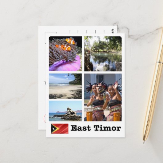 Oost-Timor - Mozaïek - Briefkaart (Voorkant / Achterkant in situ)