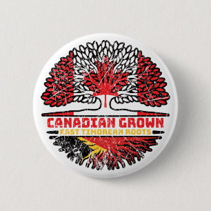 Oost-Timor Oost-Timorees Canadese boom in Canada Ronde Button 5,7 Cm