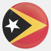 Oost-Timor - ronde - ijkvlag Sticker (Voorkant)