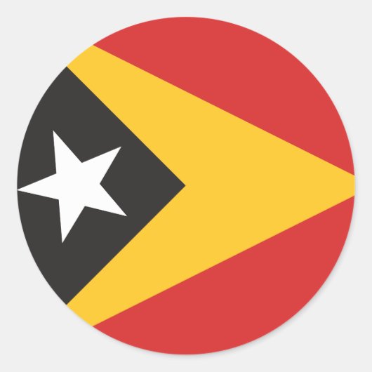 Oost-Timor Ronde Sticker (Voorkant)