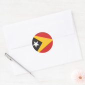 Oost-Timor Ronde Sticker (Envelop)