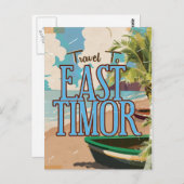 Oost-Timor — vintage reiskunst poster. Briefkaart (Voorkant / Achterkant)