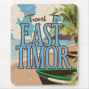 Oost-Timor — vintage reiskunst poster. Muismat