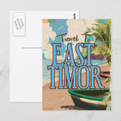 Oost-Timor vintage-reisposter kunst. Briefkaart (Voorkant / Achterkant)
