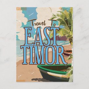 Oost-Timor vintage-reisposter kunst. Briefkaart