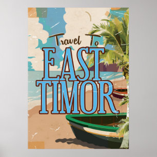 Oost-Timor vintage reisposter kunst. Poster