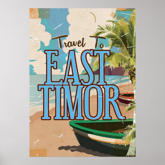 Oost-Timor vintage reisposter kunst. Poster (Voorkant)