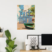Oost-Timor vintage reisposter kunst. Poster (Thuiskantoor)