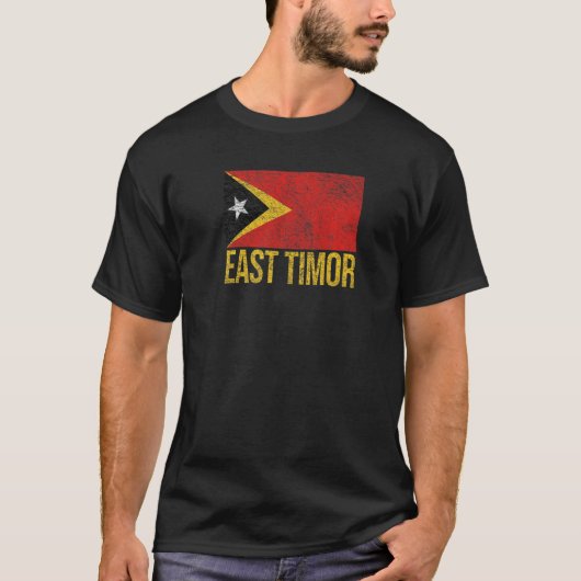 Oost-Timor vlag Dili T-shirt (Voorkant)