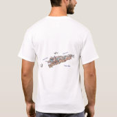 Oost-Timor vlag + kaart + tekst T-shirt (Achterkant)