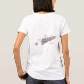Oost-Timor Vlag + Kaart + Tekst T-shirt (Achterkant)