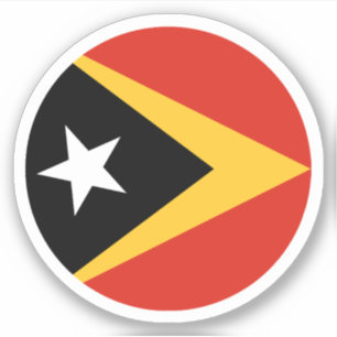 Oost-Timor Vlag Ronde Sticker