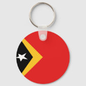 Oost-Timor Vlag Sleutelhanger (Voorkant)
