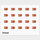 Oost-Timor Vlag Sticker (Vel)
