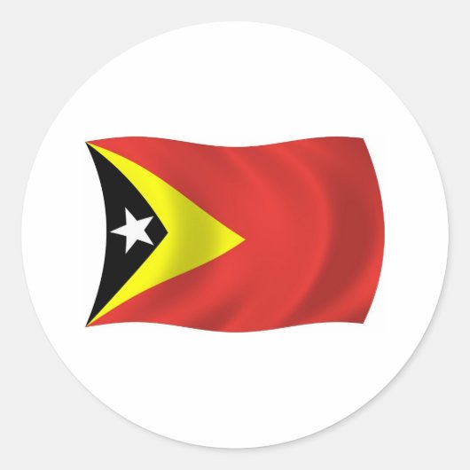 Oost-Timor Vlag Sticker (Voorkant)