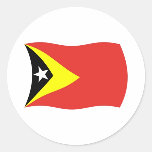 Oost-Timor Vlag Sticker (Voorkant)