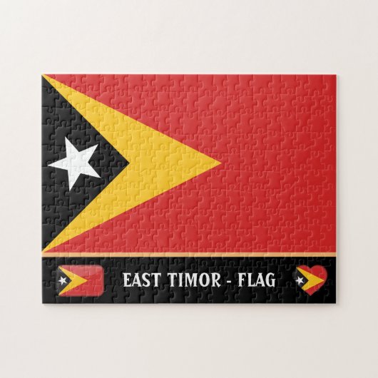 Oost-Timor Vlag & Timorese land / Oost-Timor Legpuzzel (Horizontaal)