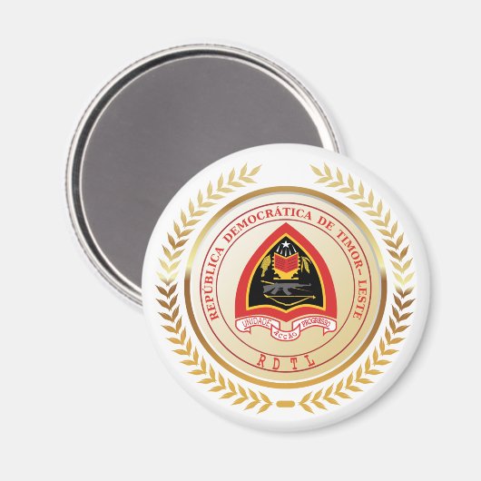Oost-Timor Wapenschild Magneet (Voorkant / Achterkant)