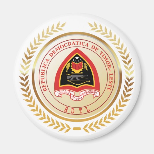 Oost-Timor Wapenschild Magneet (Voorkant)