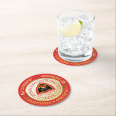 Oost-Timor Wapenschild Ronde Kartonnen Onderzetter (Insitu)