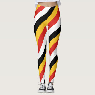 Oost-Timorese Nationale Vlag Kleuren Diagonaal Ges Leggings