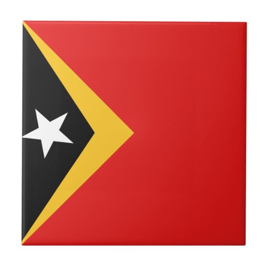 Oost-Timorese Vlag Keramische Tegels Tegeltje (Voorkant)